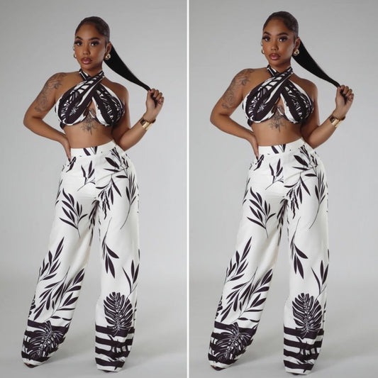 Black and White Palazzo Set